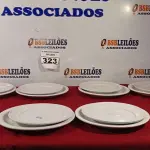 LOTE 323 - 10 PRATOS RASOS E 10 PRATOS DE SOBREMESA. (NO ESTADO) ATENÇÃO! FAZER A VISITAÇÃO ANTES DE ARREMATAR, NÃO SABEMOS SE FUNCIONA. LEILÃO NÃO TEM GARANTIA E NEM DEVOLUÇÃO, SUJEITO A POSSÍVEIS AVARIAS VISÍVEIS/OCULTAS E/OU AUSÊNCIA DE COMPONENTES.