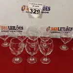LOTE 329 - 12 TAÇAS PARA VINHO TINTO. (NO ESTADO) ATENÇÃO! FAZER A VISITAÇÃO ANTES DE ARREMATAR, NÃO SABEMOS SE FUNCIONA. LEILÃO NÃO TEM GARANTIA E NEM DEVOLUÇÃO, SUJEITO A POSSÍVEIS AVARIAS VISÍVEIS/OCULTAS E/OU AUSÊNCIA DE COMPONENTES.