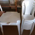 LOTE 280 - 02 JOGOS DE MESAS QUADRADAS DE PLÁSTICO NA COR BRANCA. (NO ESTADO) ATENÇÃO! FAZER A VISITAÇÃO ANTES DE ARREMATAR, NÃO SABEMOS SE FUNCIONA. LEILÃO NÃO TEM GARANTIA E NEM DEVOLUÇÃO, SUJEITO A POSSÍVEIS AVARIAS VISÍVEIS/OCULTAS E/OU AUSÊNCIA DE COMPONENTES.