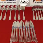 LOTE 322 - 01 LOTE COM 10 GARFOS, 10 COLHERES E 10 FACAS. (NO ESTADO) ATENÇÃO! FAZER A VISITAÇÃO ANTES DE ARREMATAR, NÃO SABEMOS SE FUNCIONA. LEILÃO NÃO TEM GARANTIA E NEM DEVOLUÇÃO, SUJEITO A POSSÍVEIS AVARIAS VISÍVEIS/OCULTAS E/OU AUSÊNCIA DE COMPONENTES.