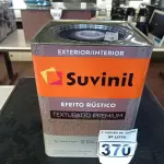 LOTE 370 - 01 LATA DE TINTA TEXTURATTO PREMIUM EFEITO RÚSTICO EXTERIOR/INTERIOR SUVINIL 25KG. (NO ESTADO) ATENÇÃO! FAZER A VISITAÇÃO ANTES DE ARREMATAR, NÃO SABEMOS SE FUNCIONA. LEILÃO NÃO TEM GARANTIA E NEM DEVOLUÇÃO, SUJEITO A POSSÍVEIS AVARIAS VISÍVEIS/OCULTAS E/OU AUSÊNCIA DE COMPONENTES.