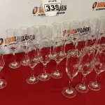 LOTE 338 - 24 TAÇAS PARA CHAMPANHE DIVERSAS. (NO ESTADO) ATENÇÃO! FAZER A VISITAÇÃO ANTES DE ARREMATAR, NÃO SABEMOS SE FUNCIONA. LEILÃO NÃO TEM GARANTIA E NEM DEVOLUÇÃO, SUJEITO A POSSÍVEIS AVARIAS VISÍVEIS/OCULTAS E/OU AUSÊNCIA DE COMPONENTES.