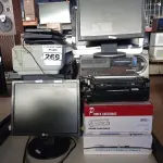 LOTE 269 - 02 MONITORES LCD E 01 HP 18 ALL IN ONE, 03 CPUS, 03 IMPRESSORAS, SENDO 02 MARCA EPSON E 01 HP, 03 TECLADOS E VÁRIOS TONERS. (NO ESTADO) ATENÇÃO! FAZER A VISITAÇÃO ANTES DE ARREMATAR, NÃO SABEMOS SE FUNCIONA. LEILÃO NÃO TEM GARANTIA E NEM DEVOLUÇÃO, SUJEITO A POSSÍVEIS AVARIAS VISÍVEIS/OCULTAS E/OU AUSÊNCIA DE COMPONENTES.
