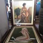 LOTE 265 - 02 QUADROS DECORATIVOS DE PINTURA A ÓLEO. (NO ESTADO) ATENÇÃO! FAZER A VISITAÇÃO ANTES DE ARREMATAR, NÃO SABEMOS SE FUNCIONA. LEILÃO NÃO TEM GARANTIA E NEM DEVOLUÇÃO, SUJEITO A POSSÍVEIS AVARIAS VISÍVEIS/OCULTAS E/OU AUSÊNCIA DE COMPONENTES.
