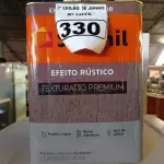 LOTE 330 - 01 LATA DE TINTA TEXTURATTO PREMIUM EFEITO RÚSTICO EXTERIOR/INTERIOR SUVINIL 25KG. (NO ESTADO) ATENÇÃO! FAZER A VISITAÇÃO ANTES DE ARREMATAR, NÃO SABEMOS SE FUNCIONA. LEILÃO NÃO TEM GARANTIA E NEM DEVOLUÇÃO, SUJEITO A POSSÍVEIS AVARIAS VISÍVEIS/OCULTAS E/OU AUSÊNCIA DE COMPONENTES.