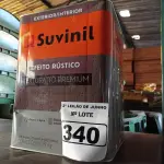 LOTE 340 - 01 LATA DE TINTA TEXTURATTO PREMIUM EFEITO RÚSTICO EXTERIOR/INTERIOR SUVINIL 25KG. (NO ESTADO) ATENÇÃO! FAZER A VISITAÇÃO ANTES DE ARREMATAR, NÃO SABEMOS SE FUNCIONA. LEILÃO NÃO TEM GARANTIA E NEM DEVOLUÇÃO, SUJEITO A POSSÍVEIS AVARIAS VISÍVEIS/OCULTAS E/OU AUSÊNCIA DE COMPONENTES.