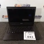 LOTE 043 - 01 NOTEBOOK MODELO: UNIQUE S1991 MARCA POSITIVO SEM FONTE 19V. (NO ESTADO) ATENÇÃO! FAZER A VISITAÇÃO ANTES DE ARREMATAR, NÃO SABEMOS SE FUNCIONA. LEILÃO NÃO TEM GARANTIA E NEM DEVOLUÇÃO, SUJEITO A POSSÍVEIS AVARIAS VISÍVEIS/OCULTAS E/OU AUSÊNCIA DE COMPONENTES.