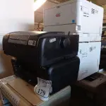 LOTE 179 - 05 IMPRESSORAS, SENDO 01 MATRICIAL E 01 MÁQUINA DE ESCREVER ANTIGA. (NO ESTADO) ATENÇÃO! FAZER A VISITAÇÃO ANTES DE ARREMATAR, NÃO SABEMOS SE FUNCIONA. LEILÃO NÃO TEM GARANTIA E NEM DEVOLUÇÃO, SUJEITO A POSSÍVEIS AVARIAS VISÍVEIS/OCULTAS E/OU AUSÊNCIA DE COMPONENTES.