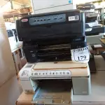 LOTE 179 - 05 IMPRESSORAS, SENDO 01 MATRICIAL E 01 MÁQUINA DE ESCREVER ANTIGA. (NO ESTADO) ATENÇÃO! FAZER A VISITAÇÃO ANTES DE ARREMATAR, NÃO SABEMOS SE FUNCIONA. LEILÃO NÃO TEM GARANTIA E NEM DEVOLUÇÃO, SUJEITO A POSSÍVEIS AVARIAS VISÍVEIS/OCULTAS E/OU AUSÊNCIA DE COMPONENTES.