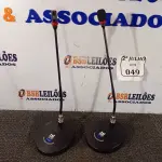 LOTE 049 - 02 MICROFONES DE MESA PROFISSIONAL MMF 302. (NO ESTADO) ATENÇÃO! FAZER A VISITAÇÃO ANTES DE ARREMATAR, NÃO SABEMOS SE FUNCIONA. LEILÃO NÃO TEM GARANTIA E NEM DEVOLUÇÃO, SUJEITO A POSSÍVEIS AVARIAS VISÍVEIS/OCULTAS E/OU AUSÊNCIA DE COMPONENTES.