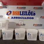 LOTE 057 - 06 BALDES DE DESINFETANTE HORTIFRUTÍCOLA VERDCLOR COM 3,5KG CADA. (NO ESTADO) ATENÇÃO! FAZER A VISITAÇÃO ANTES DE ARREMATAR, NÃO SABEMOS SE FUNCIONA. LEILÃO NÃO TEM GARANTIA E NEM DEVOLUÇÃO, SUJEITO A POSSÍVEIS AVARIAS VISÍVEIS/OCULTAS E/OU AUSÊNCIA DE COMPONENTES.