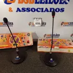 LOTE 096 - 02 MICROFONES DE MESA PROFISSIONAL MMF 302. (NO ESTADO) ATENÇÃO! FAZER A VISITAÇÃO ANTES DE ARREMATAR, NÃO SABEMOS SE FUNCIONA. LEILÃO NÃO TEM GARANTIA E NEM DEVOLUÇÃO, SUJEITO A POSSÍVEIS AVARIAS VISÍVEIS/OCULTAS E/OU AUSÊNCIA DE COMPONENTES.