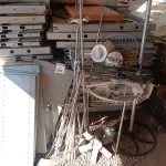 LOTE 301 - 01 LOTE COM SUCATAS DE VENTILADORES, EXAUSTORES E PRATELEIRAS. (NO ESTADO) ATENÇÃO! FAZER A VISITAÇÃO ANTES DE ARREMATAR, NÃO SABEMOS SE FUNCIONA. LEILÃO NÃO TEM GARANTIA E NEM DEVOLUÇÃO, SUJEITO A POSSÍVEIS AVARIAS VISÍVEIS/OCULTAS E/OU AUSÊNCIA DE COMPONENTES.