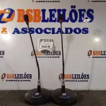 LOTE 064 - 02 MICROFONES DE MESA PROFISSIONAL MMF 302. (NO ESTADO) ATENÇÃO! FAZER A VISITAÇÃO ANTES DE ARREMATAR, NÃO SABEMOS SE FUNCIONA. LEILÃO NÃO TEM GARANTIA E NEM DEVOLUÇÃO, SUJEITO A POSSÍVEIS AVARIAS VISÍVEIS/OCULTAS E/OU AUSÊNCIA DE COMPONENTES.