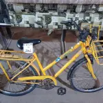 LOTE 262 - 01 BICICLETA CARGUEIRA NA COR AMARELA. (NO ESTADO) ATENÇÃO! FAZER A VISITAÇÃO ANTES DE ARREMATAR, NÃO SABEMOS SE FUNCIONA. LEILÃO NÃO TEM GARANTIA E NEM DEVOLUÇÃO, SUJEITO A POSSÍVEIS AVARIAS VISÍVEIS/OCULTAS E/OU AUSÊNCIA DE COMPONENTES.
