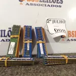 LOTE 008 - 20 PENTES DE MEMÓRIA PARA PC3 DDR3 COM 4GB CADA. (NO ESTADO) ATENÇÃO! FAZER A VISITAÇÃO ANTES DE ARREMATAR, NÃO SABEMOS SE FUNCIONA. LEILÃO NÃO TEM GARANTIA E NEM DEVOLUÇÃO, SUJEITO A POSSÍVEIS AVARIAS VISÍVEIS/OCULTAS E/OU AUSÊNCIA DE COMPONENTES.