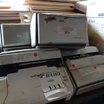 LOTE 111 - 09 SCANNERS MARCAS E MODELOS DIVERSOS. (NO ESTADO) ATENÇÃO! FAZER A VISITAÇÃO ANTES DE ARREMATAR, NÃO SABEMOS SE FUNCIONA. LEILÃO NÃO TEM GARANTIA E NEM DEVOLUÇÃO, SUJEITO A POSSÍVEIS AVARIAS VISÍVEIS/OCULTAS E/OU AUSÊNCIA DE COMPONENTES.