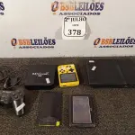 LOTE 378 - 01 PS2 ,03 CONTROLE E 01 TV BOX (NO ESTADO) ATENÇÃO! FAZER A VISITAÇÃO ANTES DE ARREMATAR, NÃO SABEMOS SE FUNCIONA. LEILÃO NÃO TEM GARANTIA E NEM DEVOLUÇÃO, SUJEITO A POSSÍVEIS AVARIAS VISÍVEIS/OCULTAS E/OU AUSÊNCIA DE COMPONENTES.