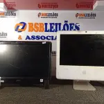 LOTE 173 - 01 IMAC ANTIGO E 01 ALL IN ONE AOC COM AVARIAS (NO ESTADO) ATENÇÃO! FAZER A VISITAÇÃO ANTES DE ARREMATAR, NÃO SABEMOS SE FUNCIONA. LEILÃO NÃO TEM GARANTIA E NEM DEVOLUÇÃO, SUJEITO A POSSÍVEIS AVARIAS VISÍVEIS/OCULTAS E/OU AUSÊNCIA DE COMPONENTES.