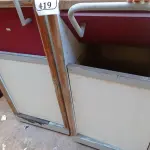 LOTE 419 - 02 LIXEIRAS EM MADEIRA (NO ESTADO) ATENÇÃO! FAZER A VISITAÇÃO ANTES DE ARREMATAR, NÃO SABEMOS SE FUNCIONA. LEILÃO NÃO TEM GARANTIA E NEM DEVOLUÇÃO, SUJEITO A POSSÍVEIS AVARIAS VISÍVEIS/OCULTAS E/OU AUSÊNCIA DE COMPONENTES.
