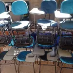 LOTE 390 - 12 CADEIRAS UNIVERSITÁRIAS (NO ESTADO) ATENÇÃO! FAZER A VISITAÇÃO ANTES DE ARREMATAR, NÃO SABEMOS SE FUNCIONA. LEILÃO NÃO TEM GARANTIA E NEM DEVOLUÇÃO, SUJEITO A POSSÍVEIS AVARIAS VISÍVEIS/OCULTAS E/OU AUSÊNCIA DE COMPONENTES.