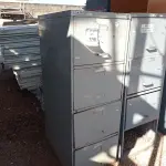 LOTE 198 - 02 ARQUIVOS EM AÇO INCOMPLETOS (NO ESTADO) ATENÇÃO! FAZER A VISITAÇÃO ANTES DE ARREMATAR, NÃO SABEMOS SE FUNCIONA. LEILÃO NÃO TEM GARANTIA E NEM DEVOLUÇÃO, SUJEITO A POSSÍVEIS AVARIAS VISÍVEIS/OCULTAS E/OU AUSÊNCIA DE COMPONENTES.