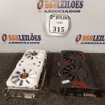 LOTE 315 - 02 PLACAS DE VÍDEO (NO ESTADO) ATENÇÃO! FAZER A VISITAÇÃO ANTES DE ARREMATAR, NÃO SABEMOS SE FUNCIONA. LEILÃO NÃO TEM GARANTIA E NEM DEVOLUÇÃO, SUJEITO A POSSÍVEIS AVARIAS VISÍVEIS/OCULTAS E/OU AUSÊNCIA DE COMPONENTES.