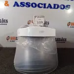 LOTE 339 - 10 MÁSCARAS DE PROTEÇÃO (NO ESTADO) ATENÇÃO! FAZER A VISITAÇÃO ANTES DE ARREMATAR, NÃO SABEMOS SE FUNCIONA. LEILÃO NÃO TEM GARANTIA E NEM DEVOLUÇÃO, SUJEITO A POSSÍVEIS AVARIAS VISÍVEIS/OCULTAS E/OU AUSÊNCIA DE COMPONENTES.