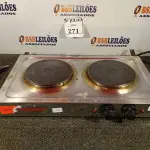 LOTE 271 - 01 FOGÃO ELETRICO 02 BOCAS MARCA COMPACT 220V. (NO ESTADO) ATENÇÃO! FAZER A VISITAÇÃO ANTES DE ARREMATAR, NÃO SABEMOS SE FUNCIONA. LEILÃO NÃO TEM GARANTIA E NEM DEVOLUÇÃO, SUJEITO A POSSÍVEIS AVARIAS VISÍVEIS/OCULTAS E/OU AUSÊNCIA DE COMPONENTES.