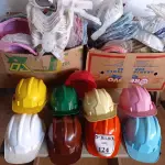 LOTE 124 - 42 CAPACETES C/CARNEIRA EPI SEGURANÇA – VÁRIAS CORES NOVO. (NO ESTADO)