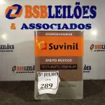 LOTE 289 - 01 LATA DE TINTA TEXTURATTO PREMIUM EFEITO RÚSTICO EXTERIOR/INTERIOR SUVINIL 25KG. (NO ESTADO) ATENÇÃO! FAZER A VISITAÇÃO ANTES DE ARREMATAR, NÃO SABEMOS SE FUNCIONA. LEILÃO NÃO TEM GARANTIA E NEM DEVOLUÇÃO, SUJEITO A POSSÍVEIS AVARIAS VISÍVEIS/OCULTAS E/OU AUSÊNCIA DE COMPONENTES.