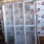 LOTE 089 - 6.189 - PORTA CORRER 3F APD BRANCA DIV CENTRAL 150X215 HAIALA NOVO. (NO ESTADO)