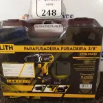 LOTE 248 - 01 FURADEIRA/PARAFUSADEIRA 12 V 3/8 MARCA LITH NOVA NOVO. (NO ESTADO)
