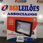 LOTE 044 - 01 REFLETORE DECORLED SUPERLED 220V 200W LUZ BRANCA - DECORLUX NOVO. (NO ESTADO)