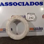 LOTE 242 - 01 ROLO DE CABO FLEXÍVEL 1×4,00MM NA COR BRANCA. (NO ESTADO) ATENÇÃO! FAZER A VISITAÇÃO ANTES DE ARREMATAR, NÃO SABEMOS SE FUNCIONA. LEILÃO NÃO TEM GARANTIA E NEM DEVOLUÇÃO, SUJEITO A POSSÍVEIS AVARIAS VISÍVEIS/OCULTAS E/OU AUSÊNCIA DE COMPONENTES.