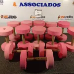 LOTE 168 - 13 HALTERES DE 2KG A 3KG NA COR ROSA. (NO ESTADO) ATENÇÃO! FAZER A VISITAÇÃO ANTES DE ARREMATAR, NÃO SABEMOS SE FUNCIONA. LEILÃO NÃO TEM GARANTIA E NEM DEVOLUÇÃO, SUJEITO A POSSÍVEIS AVARIAS VISÍVEIS/OCULTAS E/OU AUSÊNCIA DE COMPONENTES.