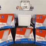 LOTE 130 - 06 LUMINÁRIAS DE EMBUTIR LED QUADRADA 12W NOVO. (NO ESTADO)