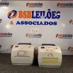 LOTE 310 - 02 IMPRESSORAS DE ETIQUETAS MARCA ZEBRA MOD:TLP 2844 (NO ESTADO) ATENÇÃO! FAZER A VISITAÇÃO ANTES DE ARREMATAR, NÃO SABEMOS SE FUNCIONA. LEILÃO NÃO TEM GARANTIA E NEM DEVOLUÇÃO, SUJEITO A POSSÍVEIS AVARIAS VISÍVEIS/OCULTAS E/OU AUSÊNCIA DE COMPONENTES.