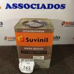 LOTE 245 - 01 LATA DE TINTA TEXTURATTO PREMIUM EFEITO RÚSTICO EXTERIOR/INTERIOR SUVINIL 25KG. (NO ESTADO) ATENÇÃO! FAZER A VISITAÇÃO ANTES DE ARREMATAR, NÃO SABEMOS SE FUNCIONA. LEILÃO NÃO TEM GARANTIA E NEM DEVOLUÇÃO, SUJEITO A POSSÍVEIS AVARIAS VISÍVEIS/OCULTAS E/OU AUSÊNCIA DE COMPONENTES.