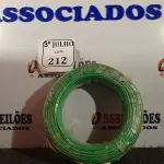 LOTE 212 - 01 ROLO DE CABO FLEXÍVEL 1×4,00MM NA COR VERDE. (NO ESTADO) ATENÇÃO! FAZER A VISITAÇÃO ANTES DE ARREMATAR, NÃO SABEMOS SE FUNCIONA. LEILÃO NÃO TEM GARANTIA E NEM DEVOLUÇÃO, SUJEITO A POSSÍVEIS AVARIAS VISÍVEIS/OCULTAS E/OU AUSÊNCIA DE COMPONENTES.