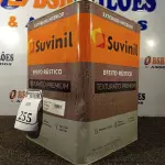 LOTE 255 - 01 LATA DE TINTA TEXTURATTO PREMIUM EFEITO RÚSTICO EXTERIOR/INTERIOR SUVINIL 25KG. (NO ESTADO) ATENÇÃO! FAZER A VISITAÇÃO ANTES DE ARREMATAR, NÃO SABEMOS SE FUNCIONA. LEILÃO NÃO TEM GARANTIA E NEM DEVOLUÇÃO, SUJEITO A POSSÍVEIS AVARIAS VISÍVEIS/OCULTAS E/OU AUSÊNCIA DE COMPONENTES.