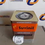 LOTE 215 - 01 LATA DE TINTA TEXTURATTO PREMIUM EFEITO RÚSTICO EXTERIOR/INTERIOR SUVINIL 25KG. (NO ESTADO) ATENÇÃO! FAZER A VISITAÇÃO ANTES DE ARREMATAR, NÃO SABEMOS SE FUNCIONA. LEILÃO NÃO TEM GARANTIA E NEM DEVOLUÇÃO, SUJEITO A POSSÍVEIS AVARIAS VISÍVEIS/OCULTAS E/OU AUSÊNCIA DE COMPONENTES.