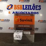 LOTE 225 - 01 LATA DE TINTA TEXTURATTO PREMIUM EFEITO RÚSTICO EXTERIOR/INTERIOR SUVINIL 25KG. (NO ESTADO) ATENÇÃO! FAZER A VISITAÇÃO ANTES DE ARREMATAR, NÃO SABEMOS SE FUNCIONA. LEILÃO NÃO TEM GARANTIA E NEM DEVOLUÇÃO, SUJEITO A POSSÍVEIS AVARIAS VISÍVEIS/OCULTAS E/OU AUSÊNCIA DE COMPONENTES.