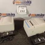 LOTE 212 - 02 IMPRESSORAS TÉRMICAS COM CARREGADOR. (NO ESTADO) ATENÇÃO! FAZER A VISITAÇÃO ANTES DE ARREMATAR, NÃO SABEMOS SE FUNCIONA. LEILÃO NÃO TEM GARANTIA E NEM DEVOLUÇÃO, SUJEITO A POSSÍVEIS AVARIAS VISÍVEIS/OCULTAS E/OU AUSÊNCIA DE COMPONENTES.