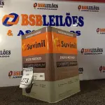 LOTE 273 - 01 LATA DE TINTA TEXTURATTO PREMIUM EFEITO RÚSTICO INTERIOR/EXTERIOR SUVINIL 25KG. (NO ESTADO) ATENÇÃO! FAZER A VISITAÇÃO ANTES DE ARREMATAR, NÃO SABEMOS SE FUNCIONA. LEILÃO NÃO TEM GARANTIA E NEM DEVOLUÇÃO, SUJEITO A POSSÍVEIS AVARIAS VISÍVEIS/OCULTAS E/OU AUSÊNCIA DE COMPONENTES.