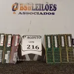 LOTE 216 - 01 LOTE COM 08 MEMORIAS PARA SERVIDOR PC3, SENDO 07 DE 8GB E 01 DE 04GB.  (NO ESTADO) ATENÇÃO! FAZER A VISITAÇÃO ANTES DE ARREMATAR, NÃO SABEMOS SE FUNCIONA. LEILÃO NÃO TEM GARANTIA E NEM DEVOLUÇÃO, SUJEITO A POSSÍVEIS AVARIAS VISÍVEIS/OCULTAS E/OU AUSÊNCIA DE COMPONENTES.