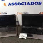 LOTE 231 - 02 NOTEBOOKS, SENDO 01 MARCA DELL E 01 HP PARA RETIRADA DE PEÇAS. (NO ESTADO) ATENÇÃO! FAZER A VISITAÇÃO ANTES DE ARREMATAR, NÃO SABEMOS SE FUNCIONA. LEILÃO NÃO TEM GARANTIA E NEM DEVOLUÇÃO, SUJEITO A POSSÍVEIS AVARIAS VISÍVEIS/OCULTAS E/OU AUSÊNCIA DE COMPONENTES.