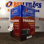 LOTE 291 - 01 LATA DE TINTA REQUINTE ACETINADO BRANCO GELO ACRÍLICA PREMIUM METALATEX SEM CHEIRO. (NO ESTADO) ATENÇÃO! FAZER A VISITAÇÃO ANTES DE ARREMATAR, NÃO SABEMOS SE FUNCIONA. LEILÃO NÃO TEM GARANTIA E NEM DEVOLUÇÃO, SUJEITO A POSSÍVEIS AVARIAS VISÍVEIS/OCULTAS E/OU AUSÊNCIA DE COMPONENTES.