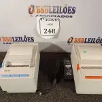 LOTE 248 - 02 IMPRESSORAS TÉRMICAS COM CARREGADOR. (NO ESTADO) ATENÇÃO! FAZER A VISITAÇÃO ANTES DE ARREMATAR, NÃO SABEMOS SE FUNCIONA. LEILÃO NÃO TEM GARANTIA E NEM DEVOLUÇÃO, SUJEITO A POSSÍVEIS AVARIAS VISÍVEIS/OCULTAS E/OU AUSÊNCIA DE COMPONENTES.