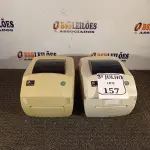 LOTE 157 - 02 IMPRESSORAS DE ETIQUETAS MARCA ZEBRA MOD:TLP 2844 (NO ESTADO) ATENÇÃO! FAZER A VISITAÇÃO ANTES DE ARREMATAR, NÃO SABEMOS SE FUNCIONA. LEILÃO NÃO TEM GARANTIA E NEM DEVOLUÇÃO, SUJEITO A POSSÍVEIS AVARIAS VISÍVEIS/OCULTAS E/OU AUSÊNCIA DE COMPONENTES.